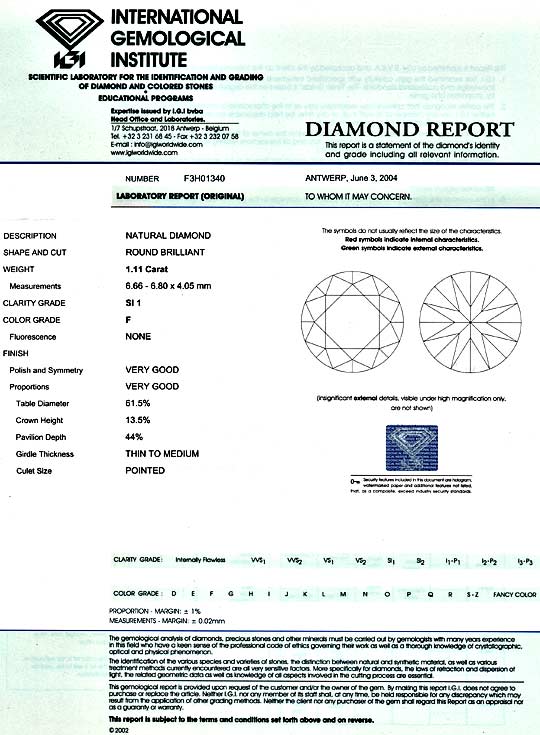 Foto 9 - Diamant 1,11ct Brillant IGI Top Wesselton Plus SI1 VGVG, D5169