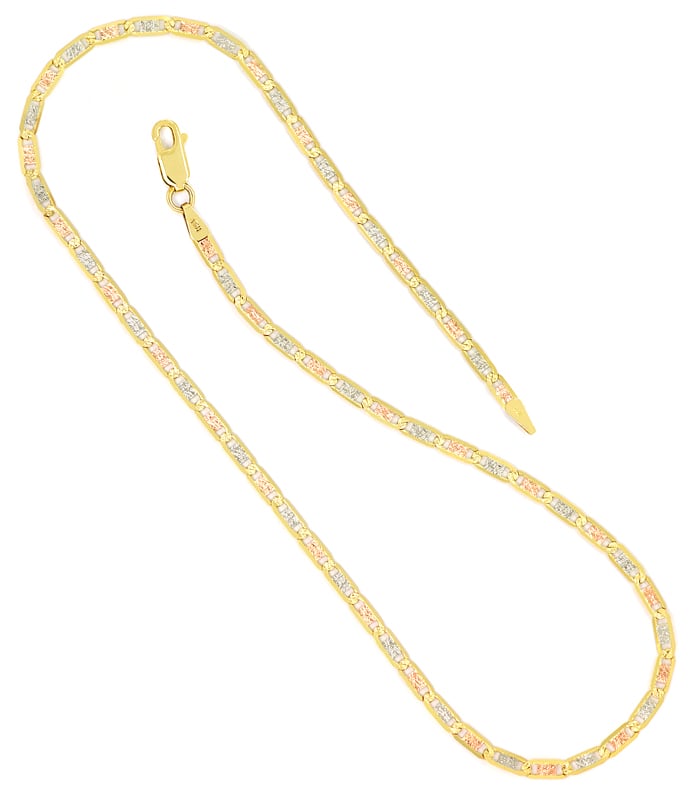 Foto 3 - Stegpanzer Damenkette 40cm lang aus 750er Tricolor Gold, K3257