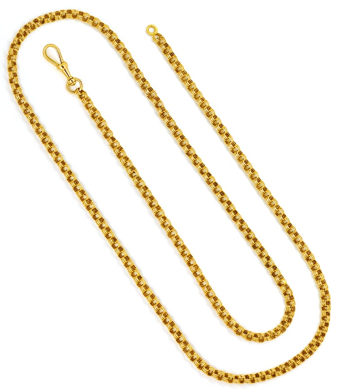 Foto 3 - Seltene antike Goldkette 73cm lang rötliches 585er Gold, K3295