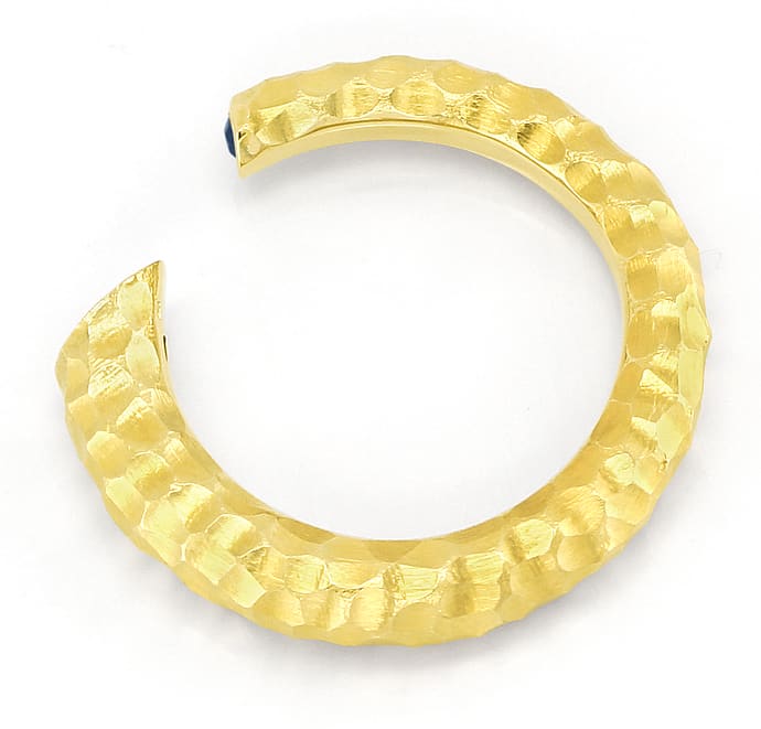 Foto 3 - Stylischer Gelbgold-Ring Brillant und Saphir, S2612