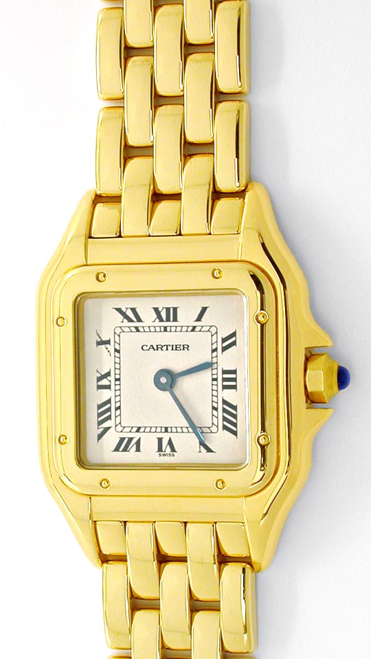 Foto 2 - Cartier Panthere Damen-Armband-Uhr 18K Gelbgold, U1107